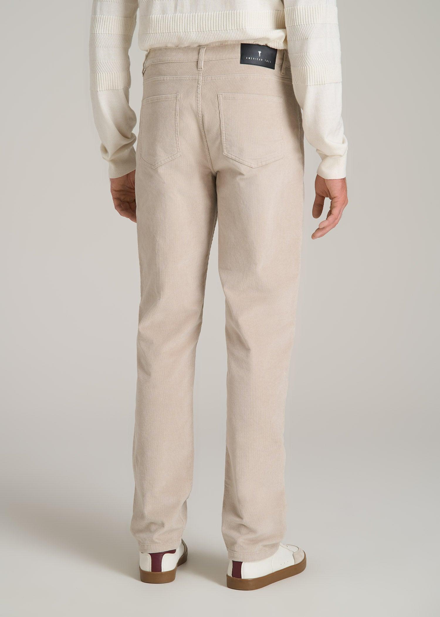 STRAIGHT-LEG Stretch Corduroy Pants for Tall Men in Drywall Tan Product Image