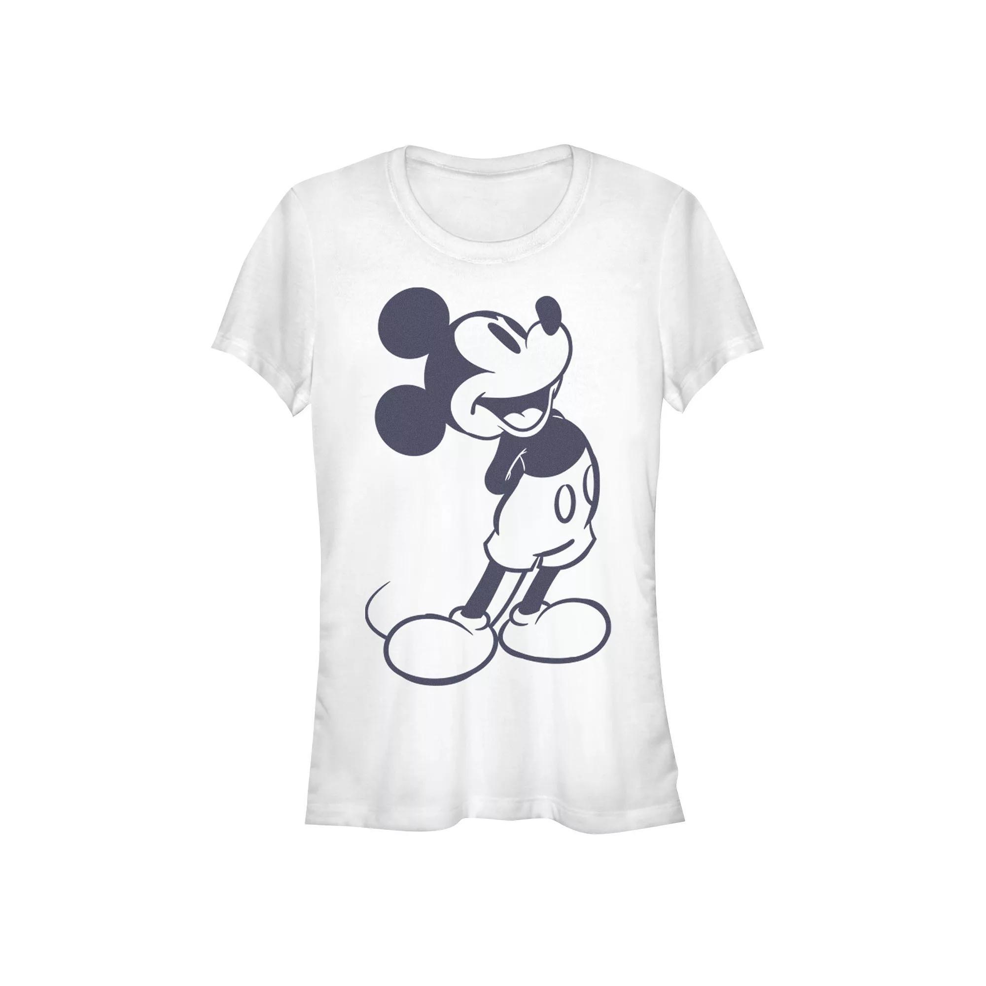 Disney's Mickey And Friends Mickey Women's Simple Classic Tee, Girl's, Size: XXL, White Product Image