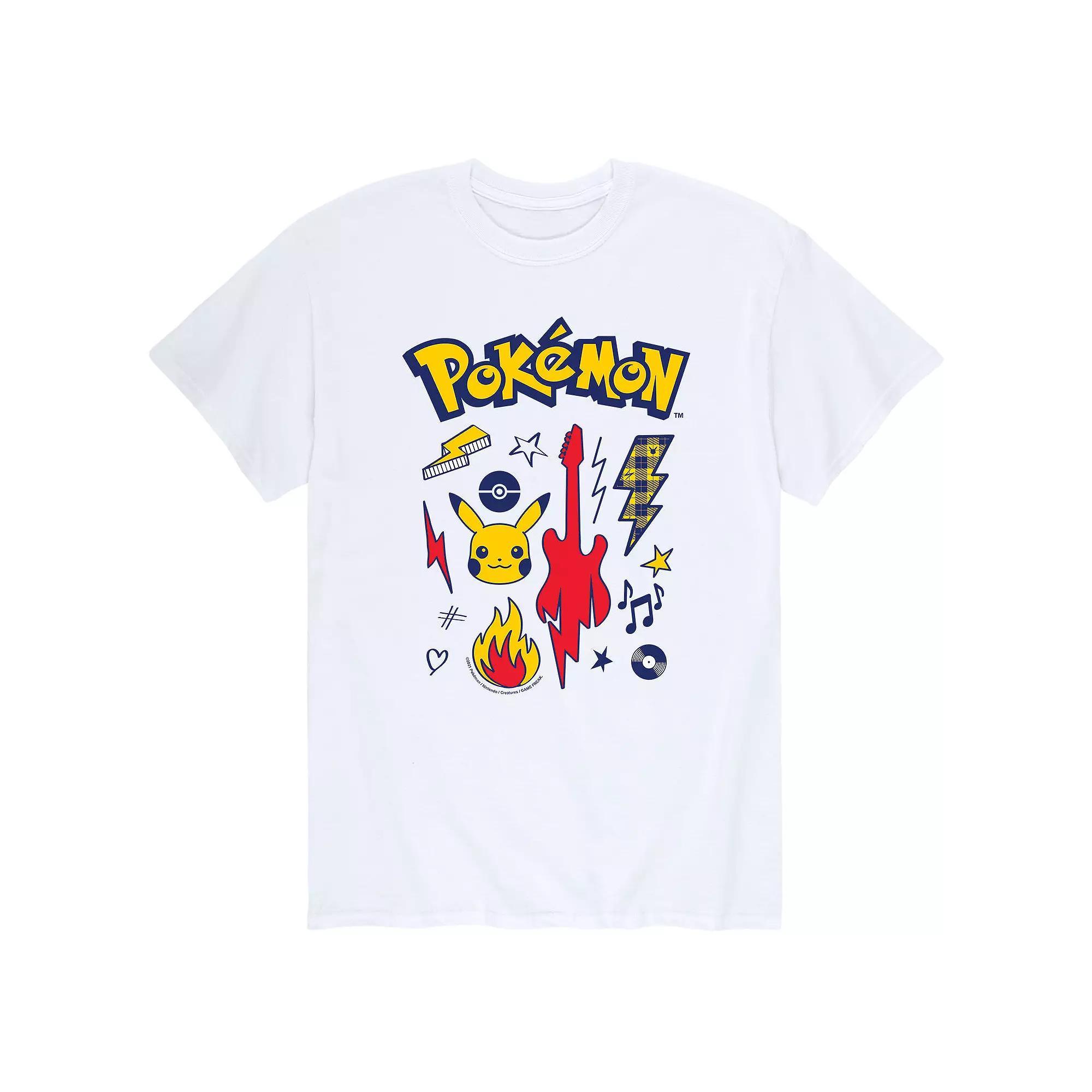 Men's Pokemon Punk Icons Tee, Size: Medium, White Product Image