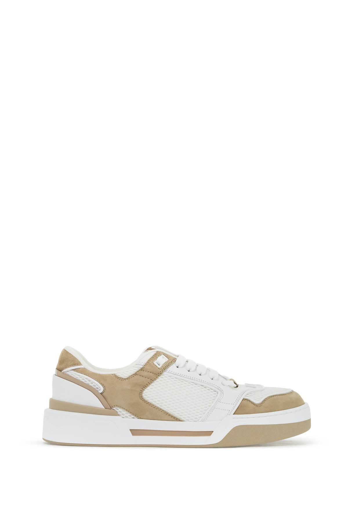 DOLCE & GABBANA New Roma Panelled Sneakers In White,sand Product Image