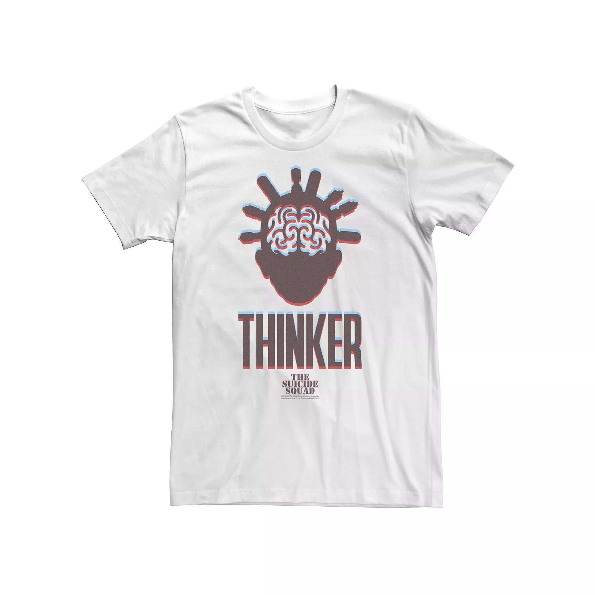 Big & Tall The Suicide Squad Thinker Red & Blue Tee, Men's, Size: 4XL, White Product Image