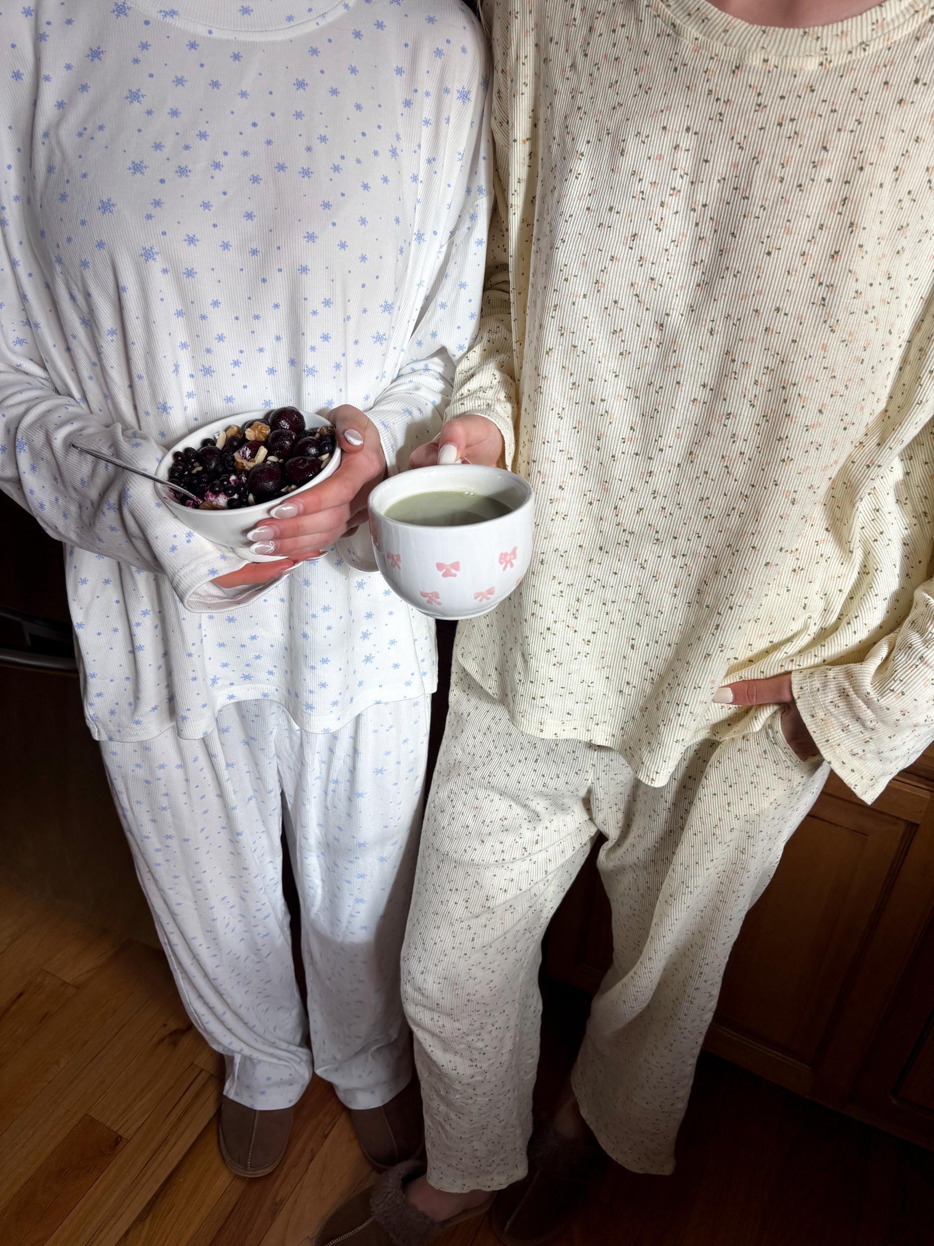 Lemon Floral Pajama Pants Product Image