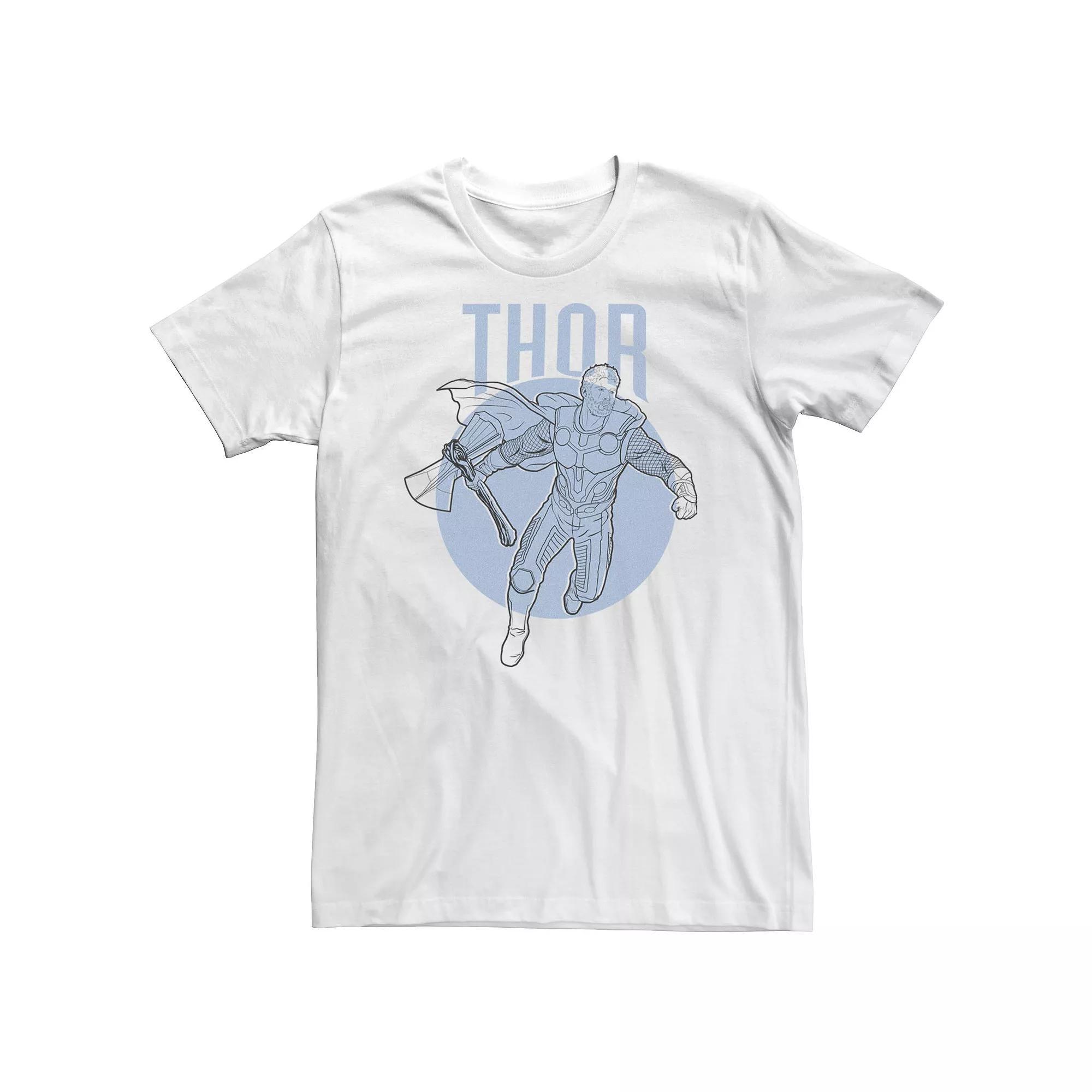 Big & Tall Marvel Avengers Endgame Thor Outline Poster Tee, Men's,  Product Image