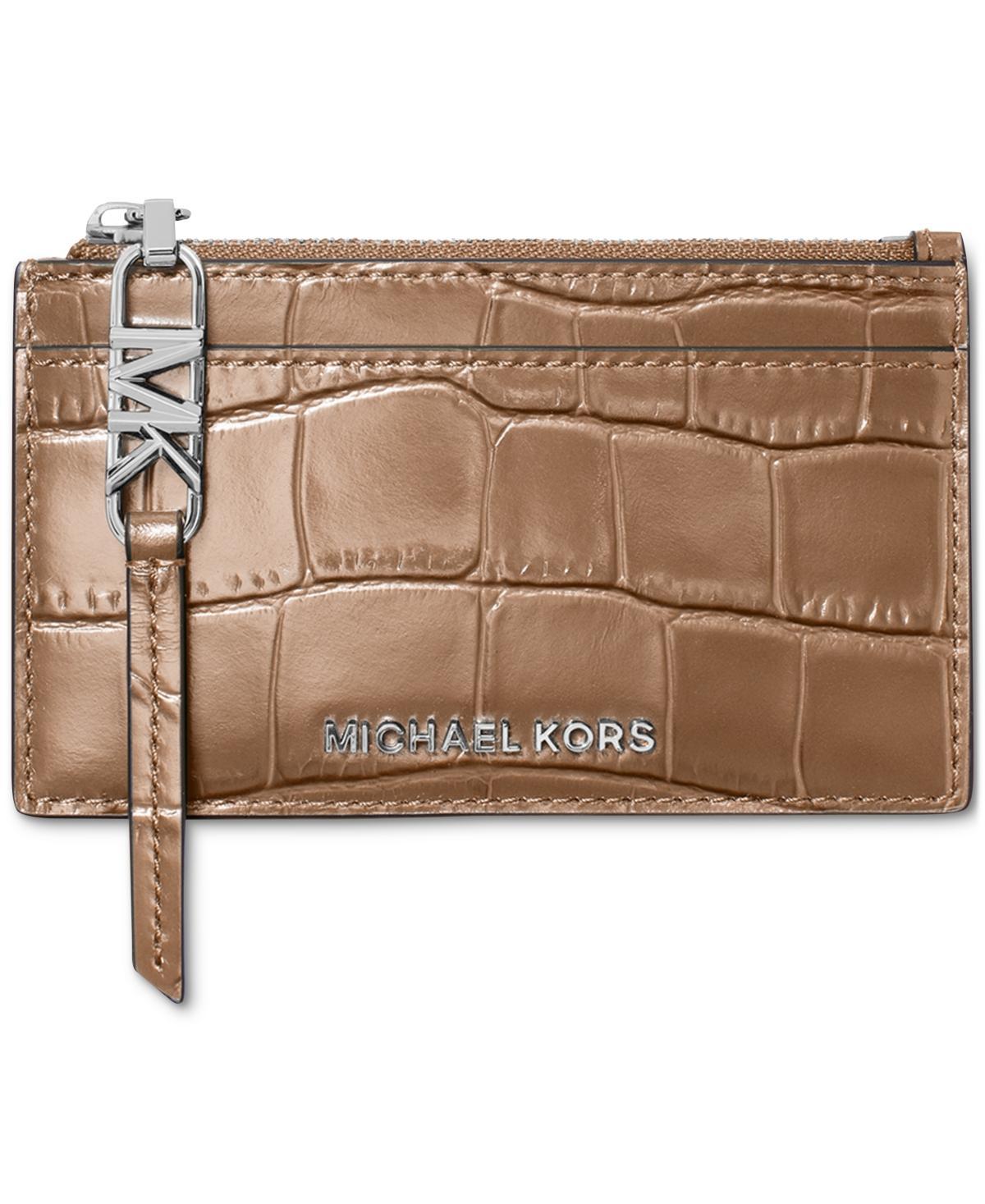 MICHAEL KORS Michael  Empire Small Zip Card Case In Driftwood Product Image