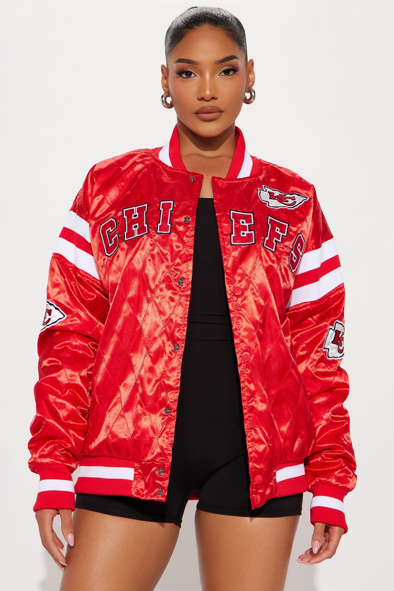 Chiefs Quilted Bomber Jacket - Red Product Image