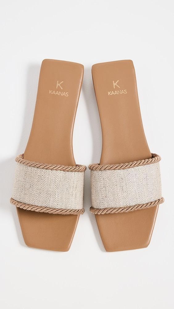 KAANAS Finn Canvas Cord Detail Slides | Shopbop Product Image