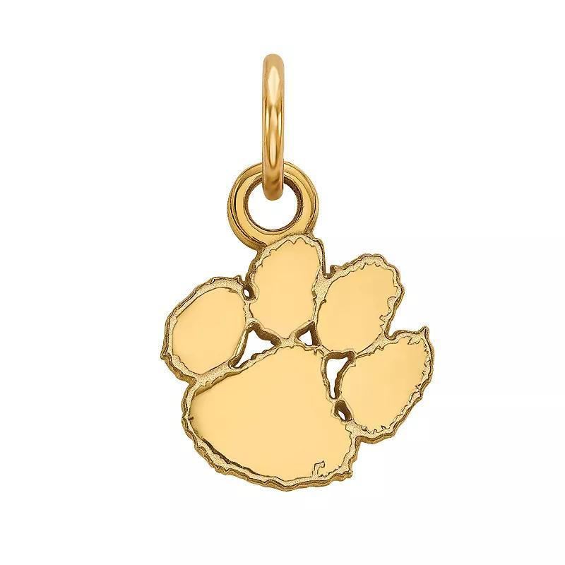 LogoArt Sterling Silver 14k Gold Plated Clemson Tigers XS Pendant, Womens Product Image