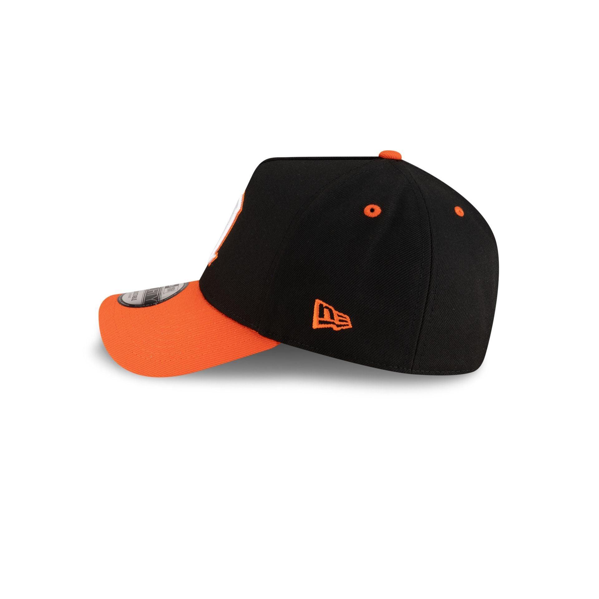 New Era x adidas Miami Hurricanes Black 9FORTY A-Frame Snapback Hat Male Product Image