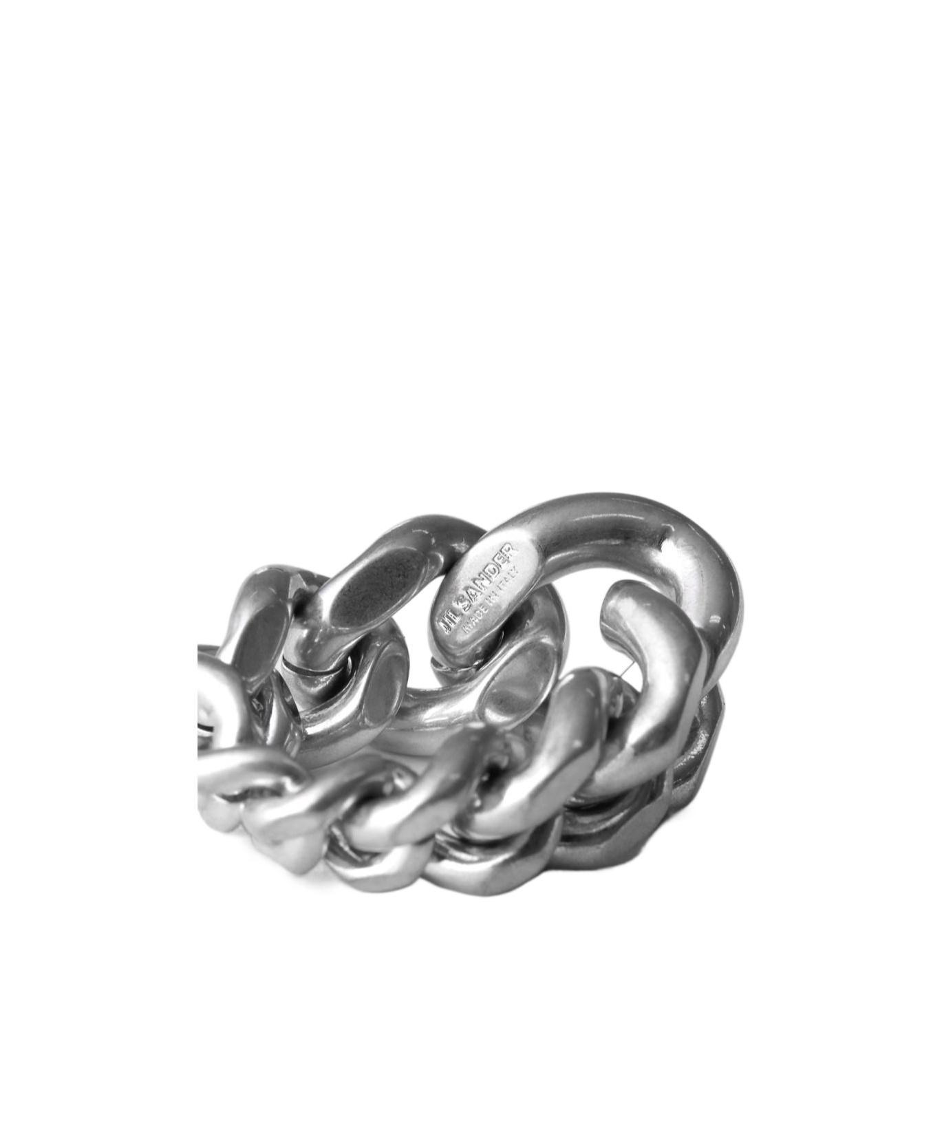 JIL SANDER Chain Ring In Gray Product Image