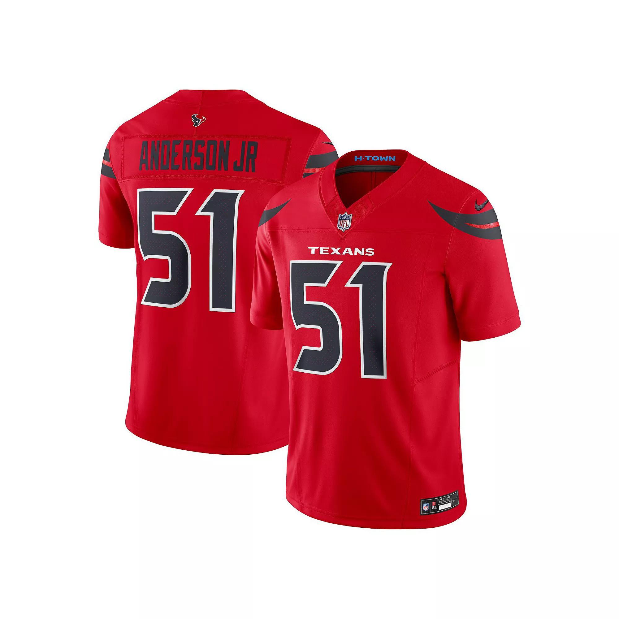 Men's Nike Will Anderson Jr. Red Houston Texans Alternate Vapor F.U.S.E. Limited Jersey, Size: XL Product Image