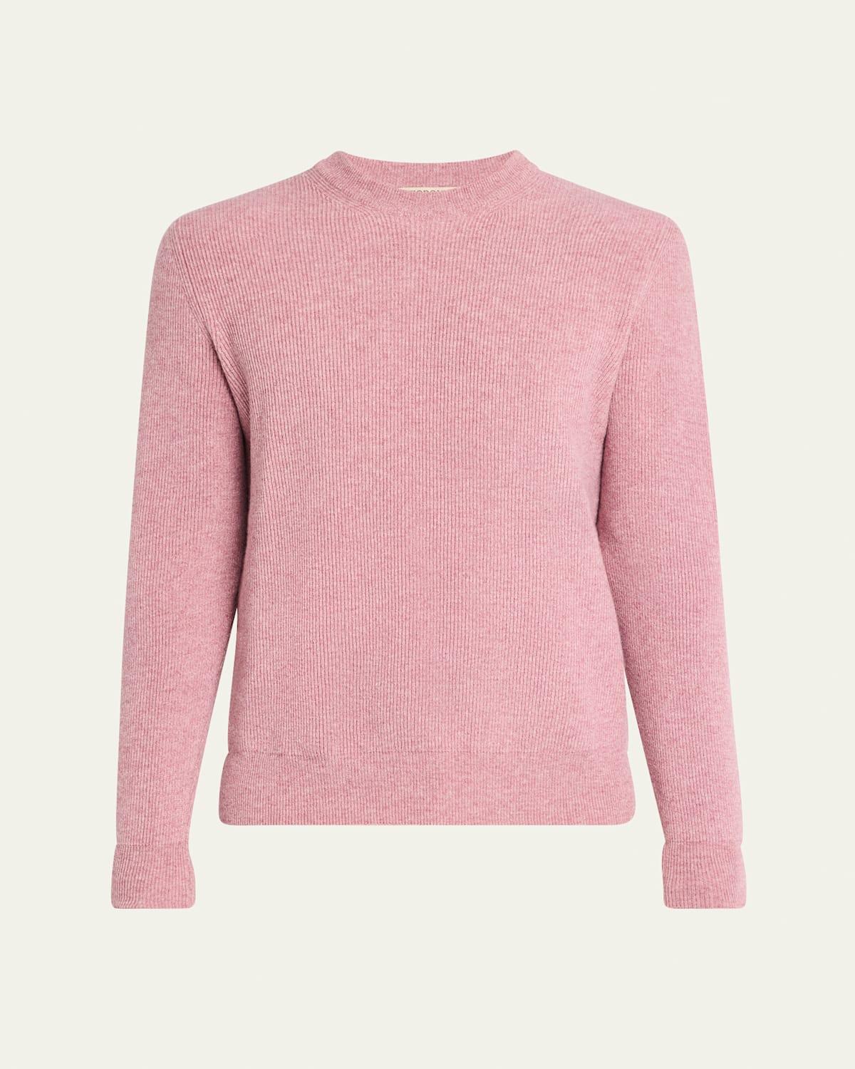 Mens Cashmere English Rib Crewneck Sweater Product Image