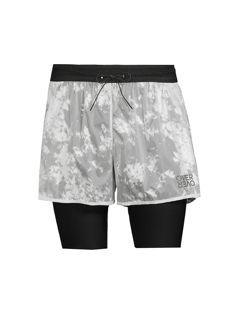 Mens Foil Layered Track Shorts Product Image