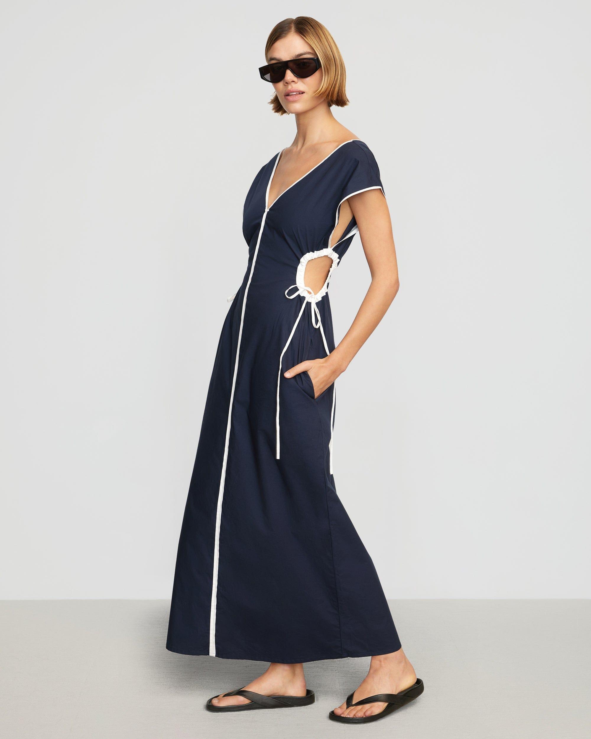 Basimah V-Neck Side Cut-Out Dress Product Image