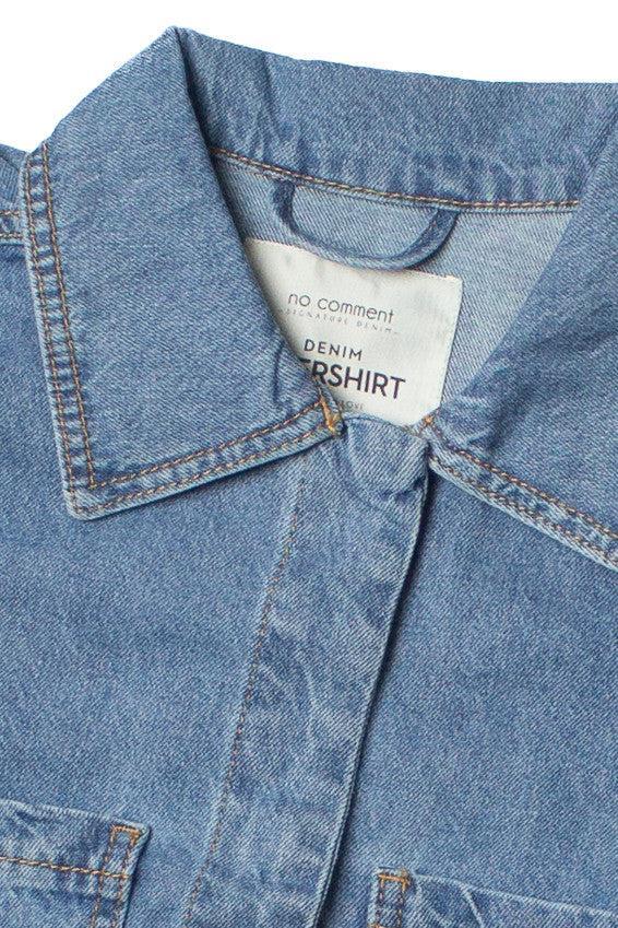 Cropped Denim Overshirt Product Image