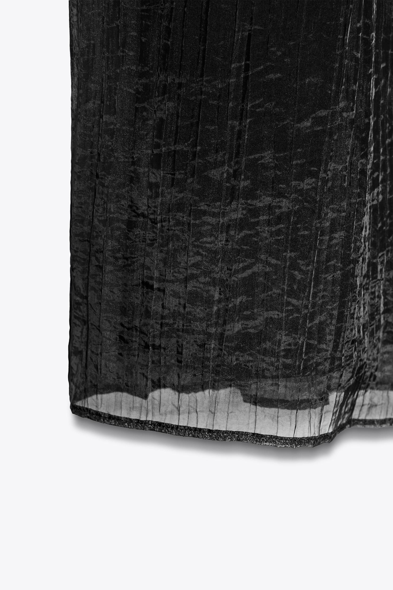 WRINKLED EFFECT MIDI SKIRT Product Image