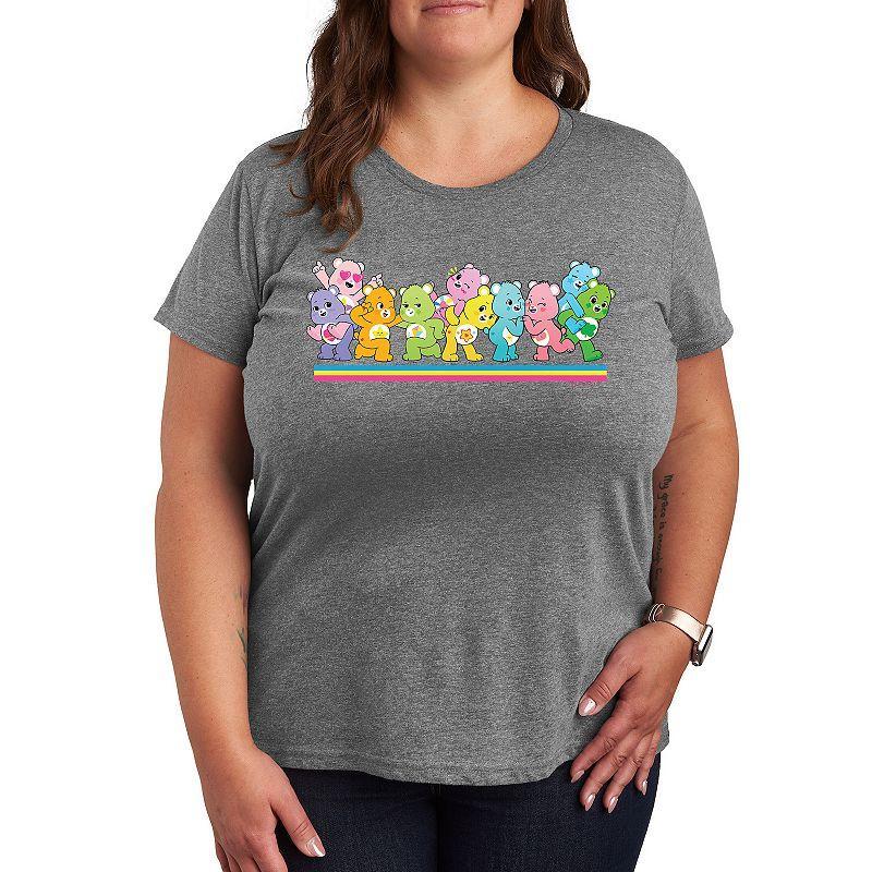 Plus Care Bears Care Lineup Graphic Tee, Women's, Size: 3XL, Grey Gray Product Image