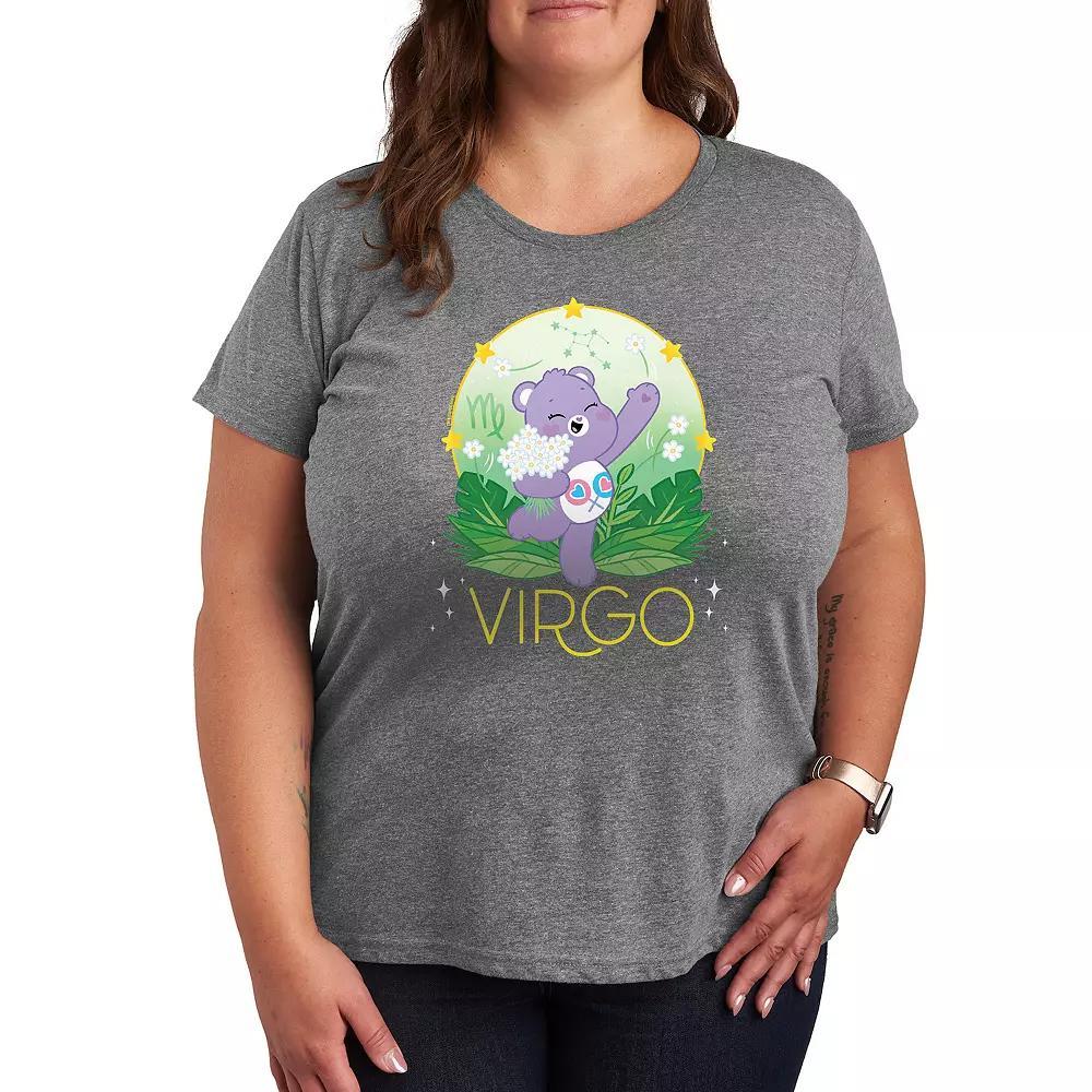 Plus Care Bears Virgo Graphic Tee, Women's, Size: 4XL, Grey Gray Product Image