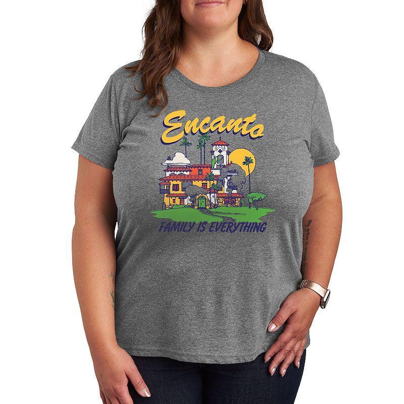 Disneys Encanto Plus Casa Family Graphic Tee, Womens Grey Gray Product Image