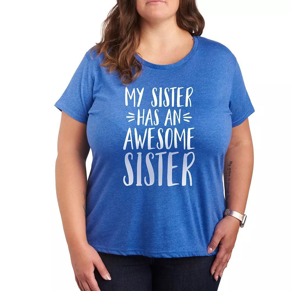 Plus My Sister Has Awesome Sister Graphic Tee, Women's,  Product Image