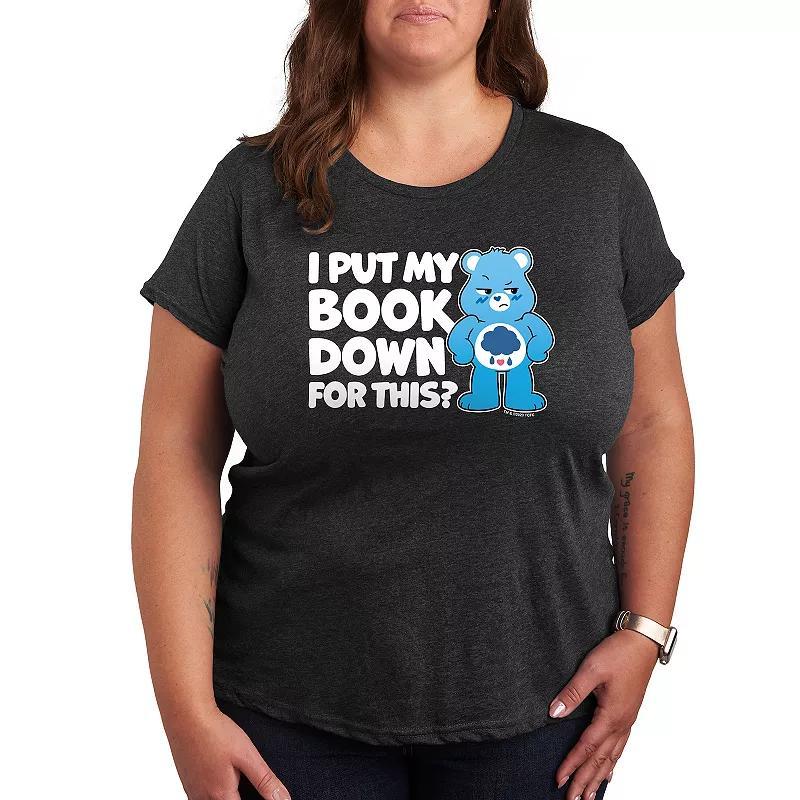 Plus Care Bears I Put My Book Down Graphic Tee, Women's, Size: 4XL, Blue Product Image