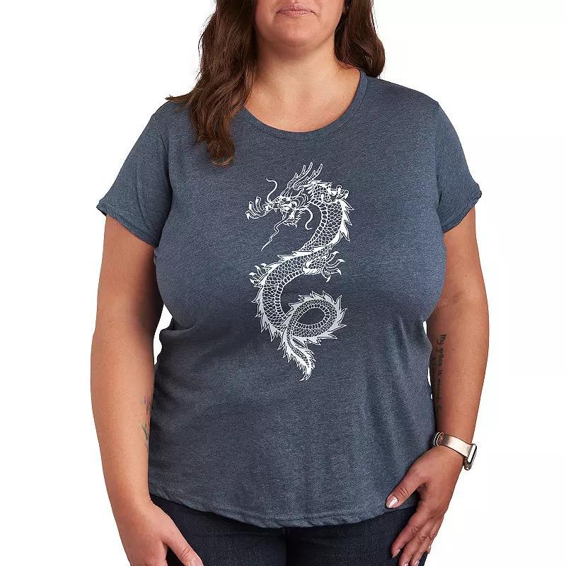 Plus Key West Athletic Graphic Tee, Women's, Size: 3XL, Grey Blue Product Image