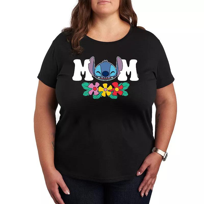 Disney's Lilo & Stitch Plus Mom Graphic Tee, Women's, Size: 2XL, Black Product Image