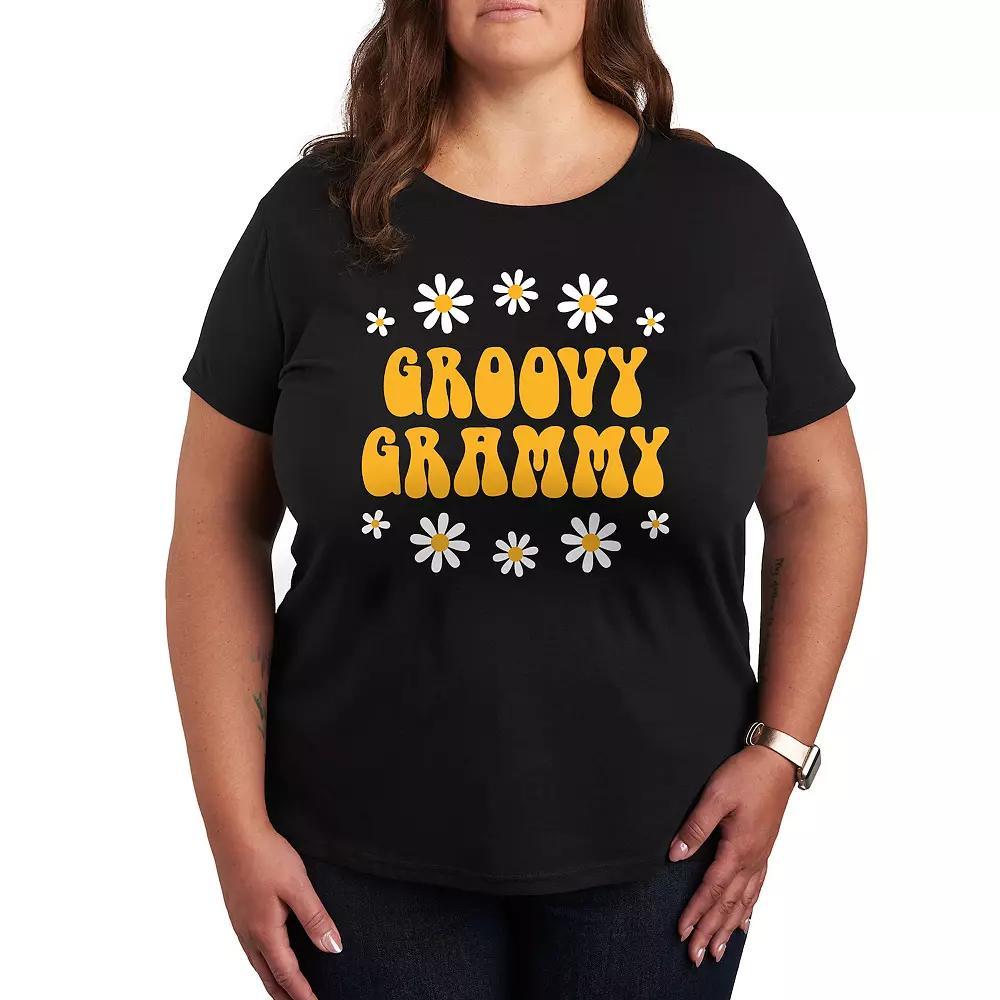 Plus Groovy Grammy Graphic Tee, Women's, Size: 2XL, Black Product Image