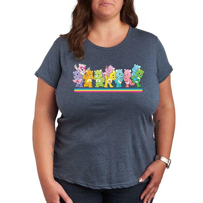 Plus Care Bears Care Lineup Graphic Tee, Women's, Size: 2XL, Grey Gray Product Image