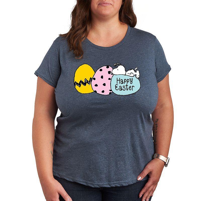 Plus Peanuts Snoopy Happy Easter Eggs Graphic Tee, Women's,  Product Image