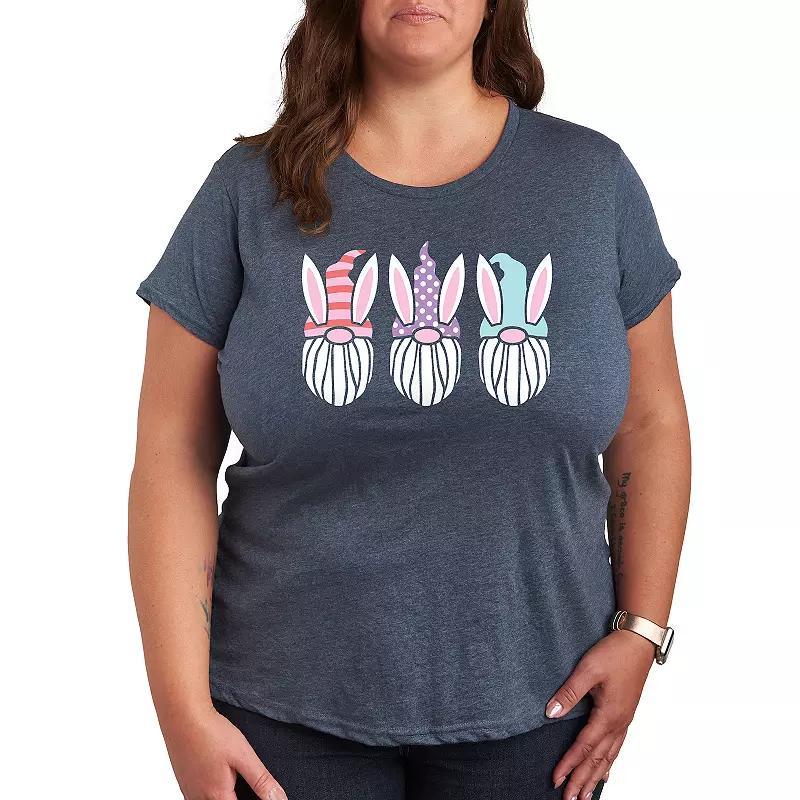 Plus Size Easter Gnome Faces Graphic Tee, Womens Product Image