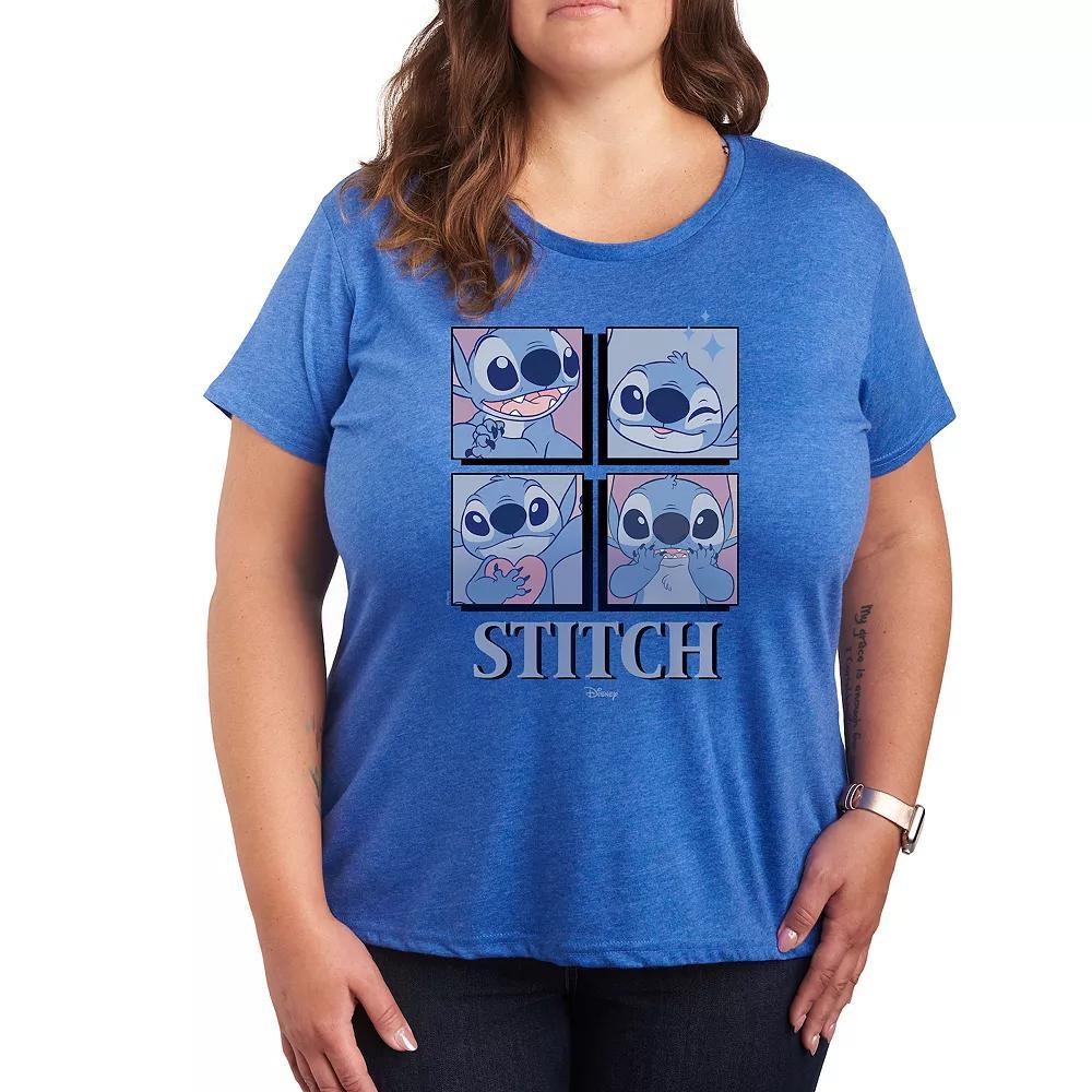 Disney's Lilo & Stitch Plus Grid Graphic Tee, Women's,  Product Image