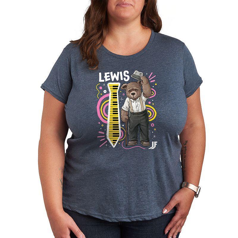 Plus IF Movie Lewis Graphic Tee, Women's, Size: 3XL, Grey Blue Product Image