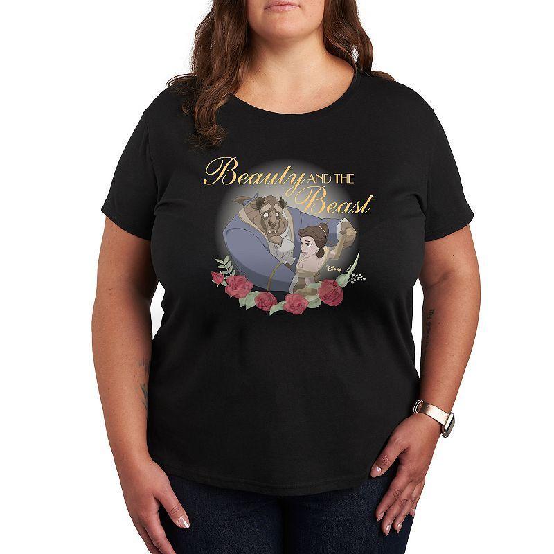 Disneys Beauty and the Beast Plus Roses Graphic Tee, Womens Product Image