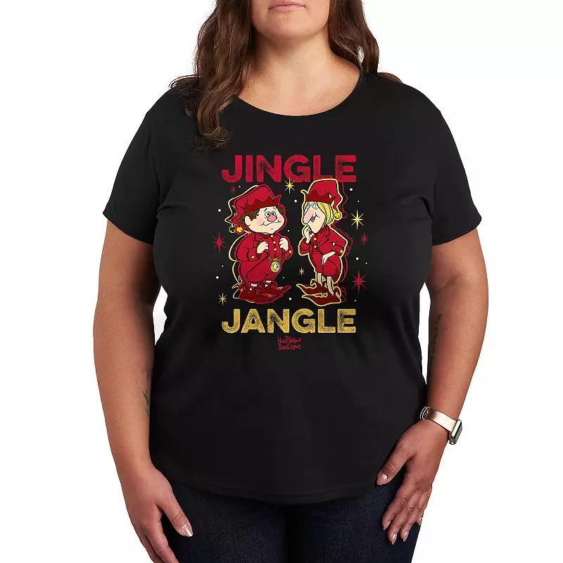 Plus The Year Without Santa Claus Jingle Jangle Graphic Tee, Women's, Size: 3XL, Black Product Image