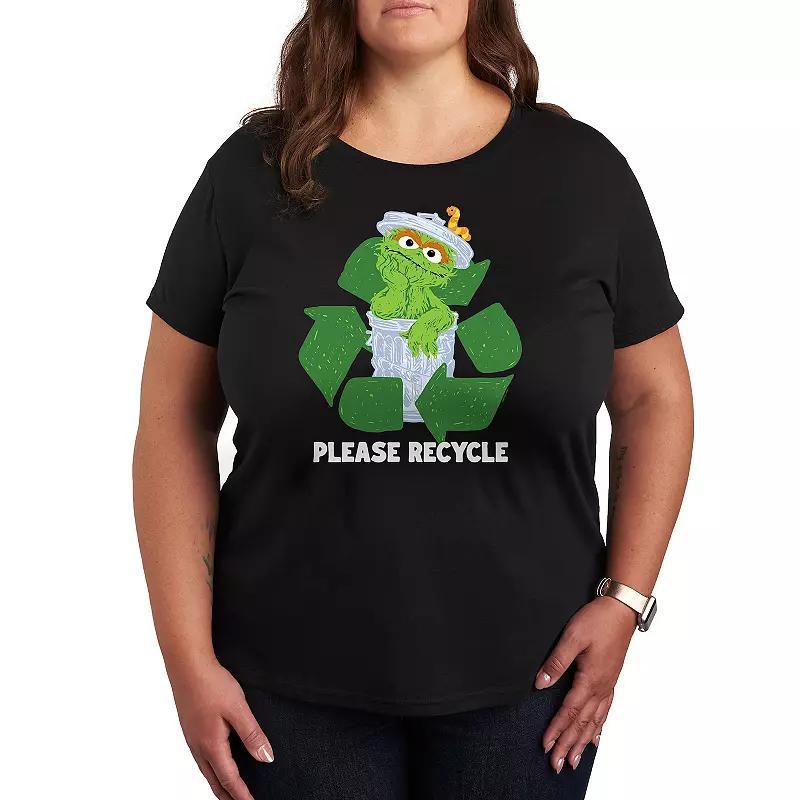 Plus Sesame Street Please Recycle Graphic Tee, Womens Product Image