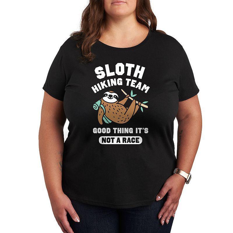 Plus Sloth Hiking Team Graphic Tee, Womens Product Image