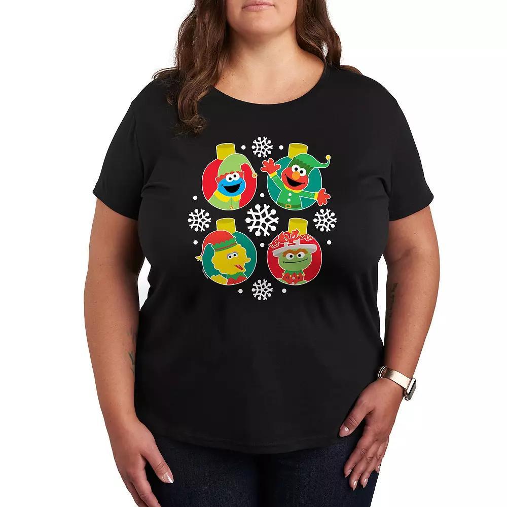 Plus Sesame Street Ornament Grid Graphic Tee, Women's,  Product Image