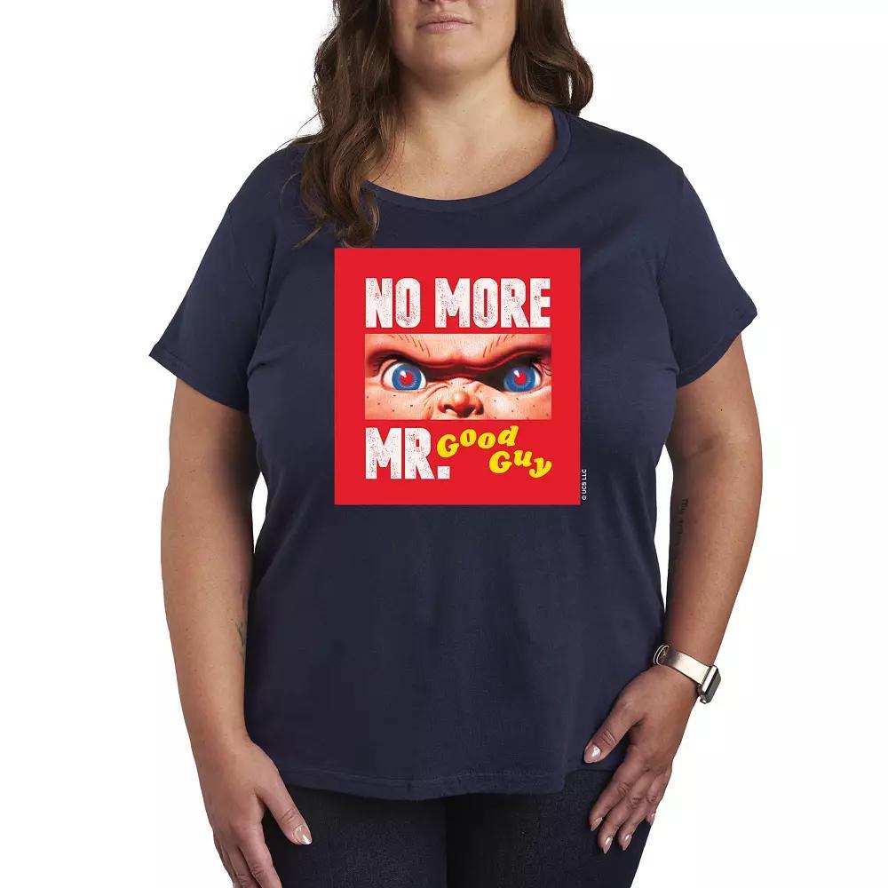 Plus Size Chucky No More Mr. Good Guy Graphic Tee, Women's, Size: 2XL, Blue Product Image