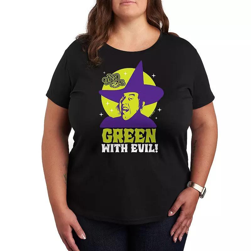 Plus The Wizard Of Oz Green Evil Graphic Tee, Women's,  Product Image