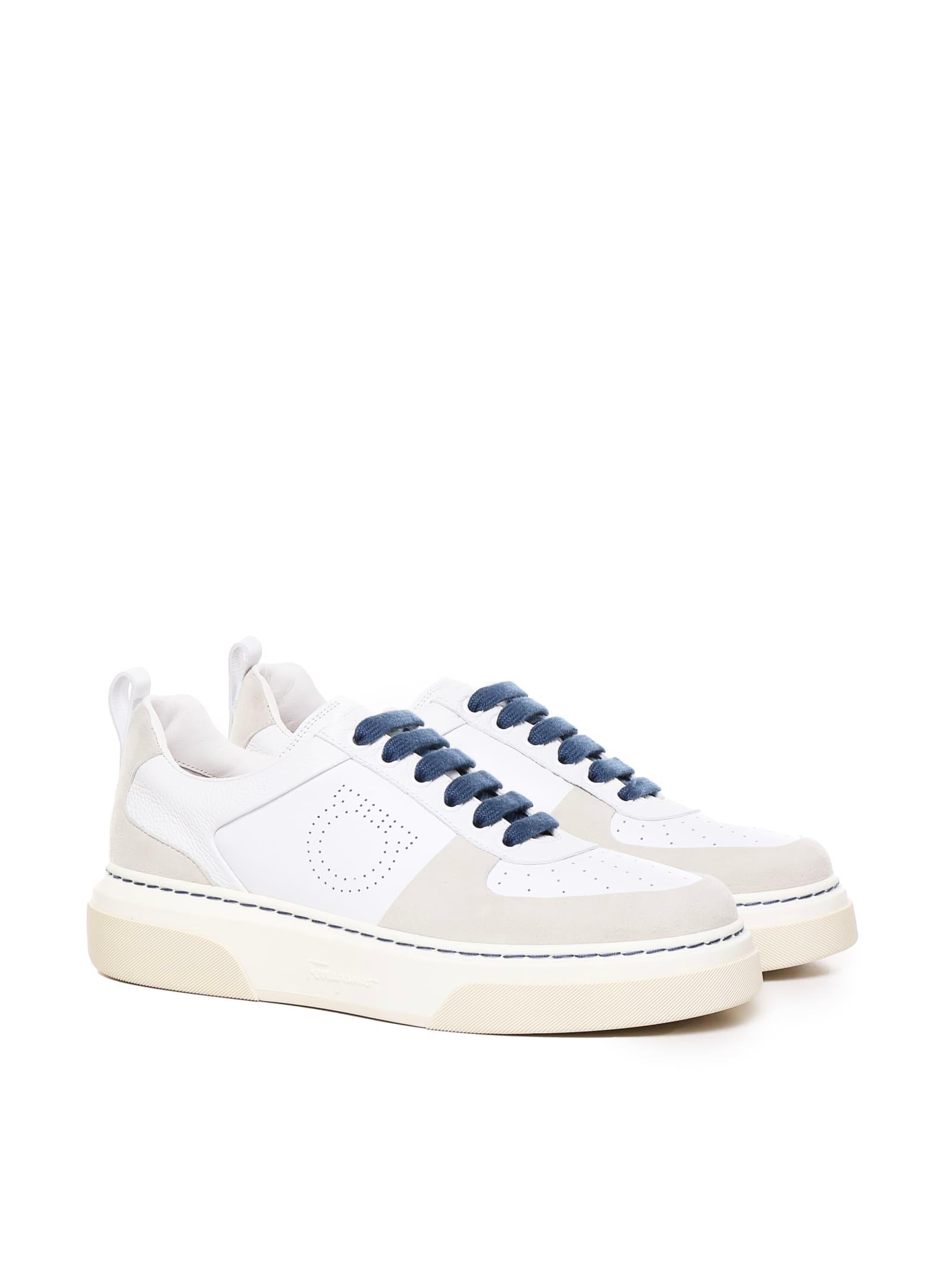 FERRAGAMO Cassina Low-top Sneakers In White Product Image