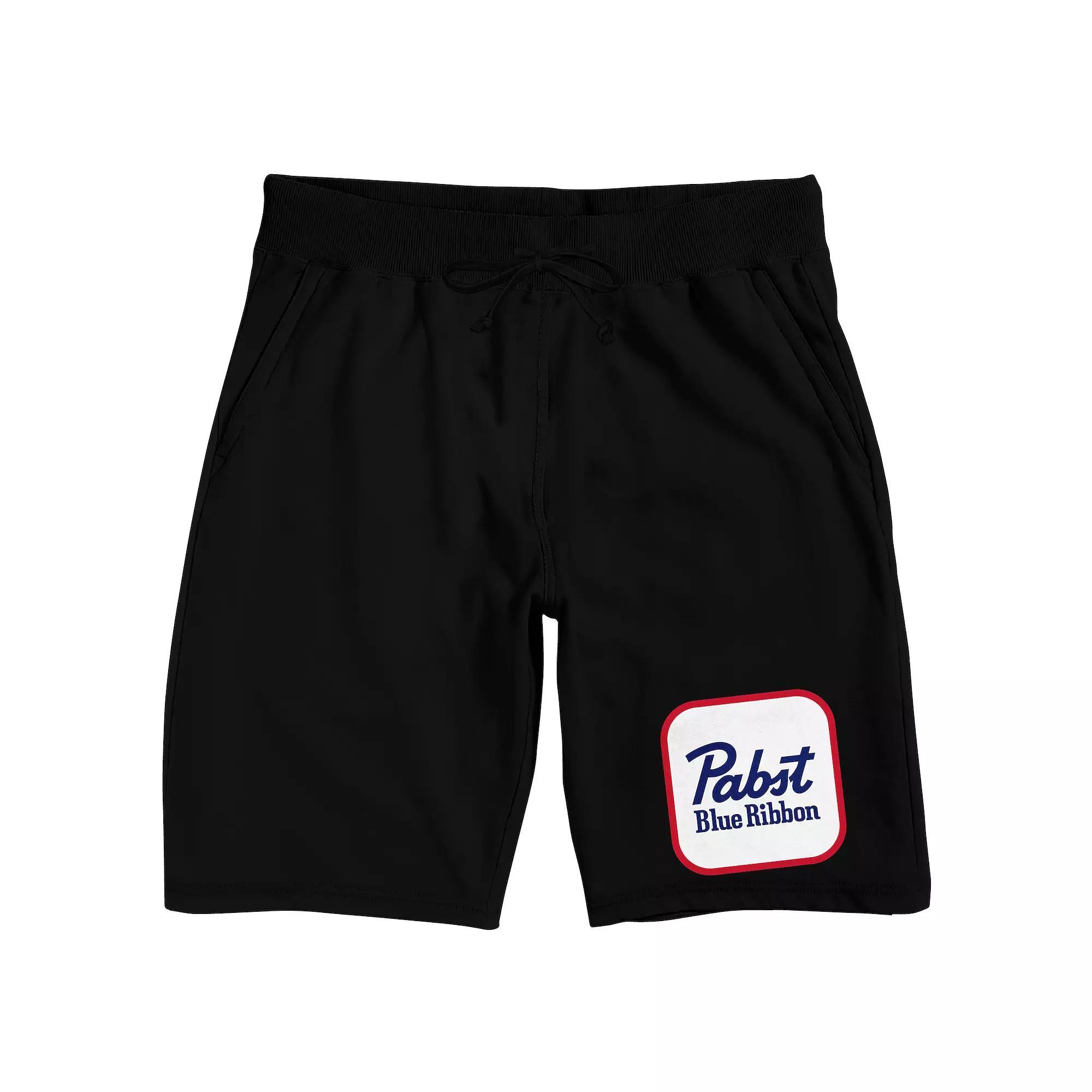 Men's Pabst Blue Ribbon Logo Pajama Shorts,  Product Image