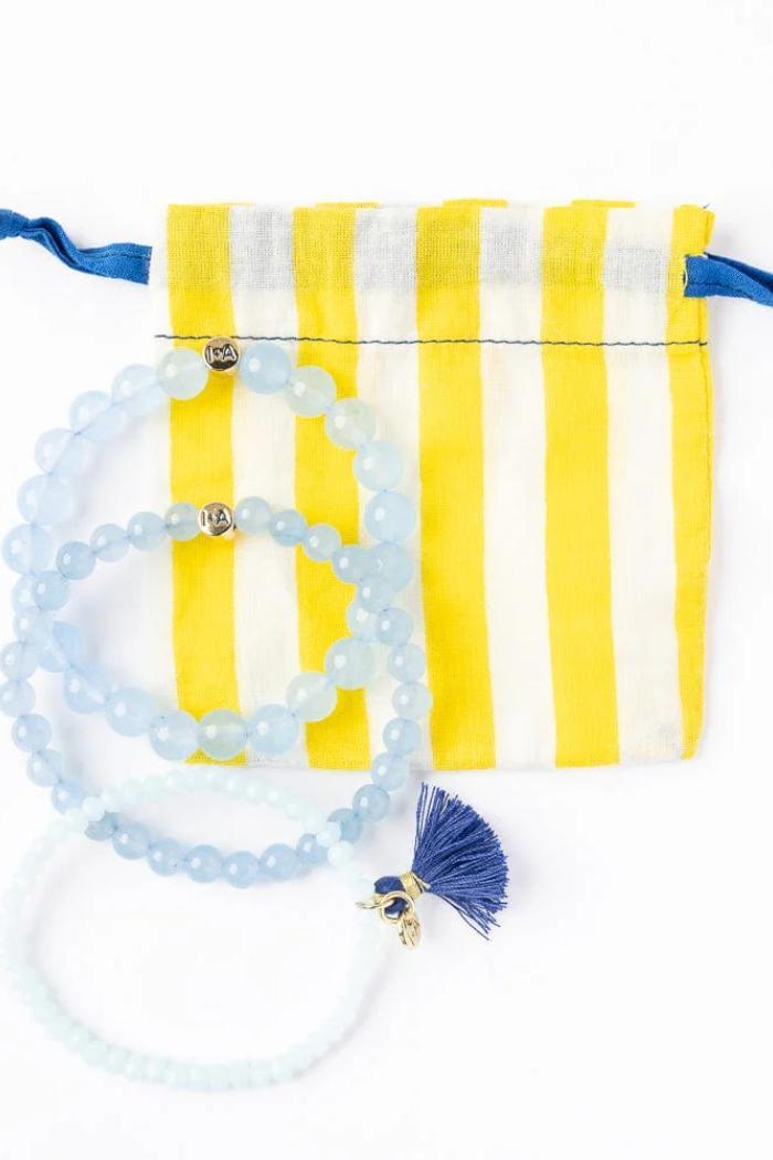 Addison Set Of 3 Stretch Bracelets Glass And Crystal With Bag Product Image