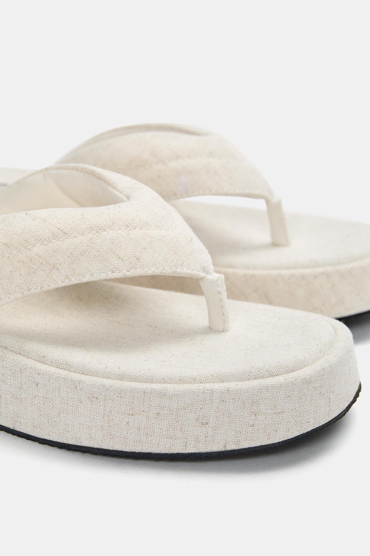 Chunky fabric flat sandals Product Image