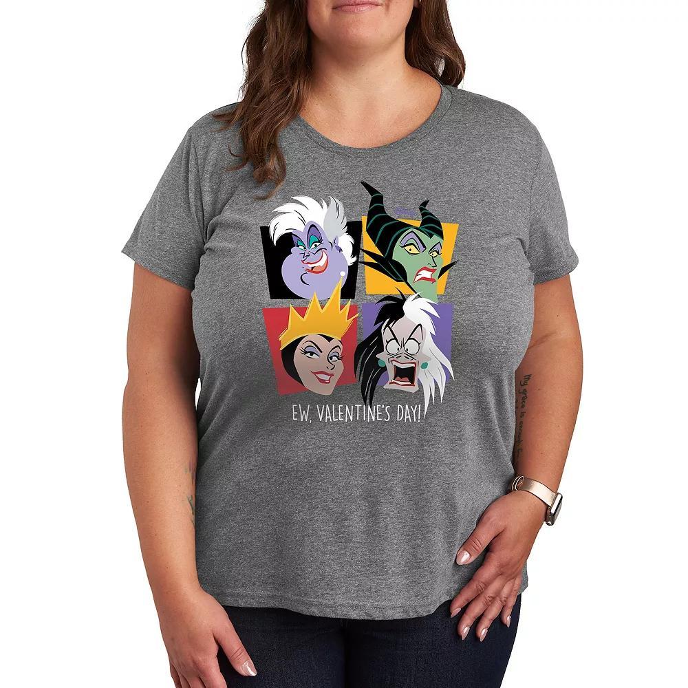 Disney's Villains Ew Valentines Plus Graphic Tee, Women's,  Product Image