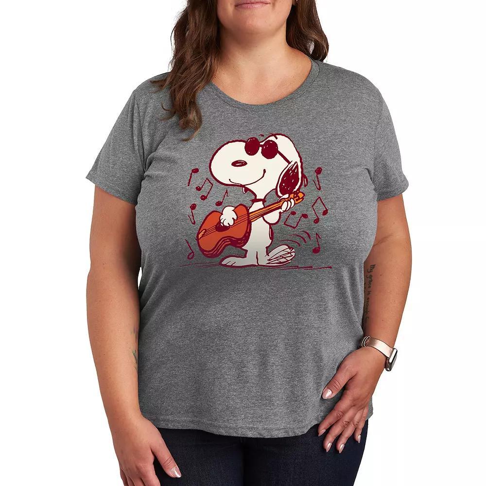 Plus Peanuts Snoopy Joe Cool Guitar Graphic Tee, Women's,  Product Image