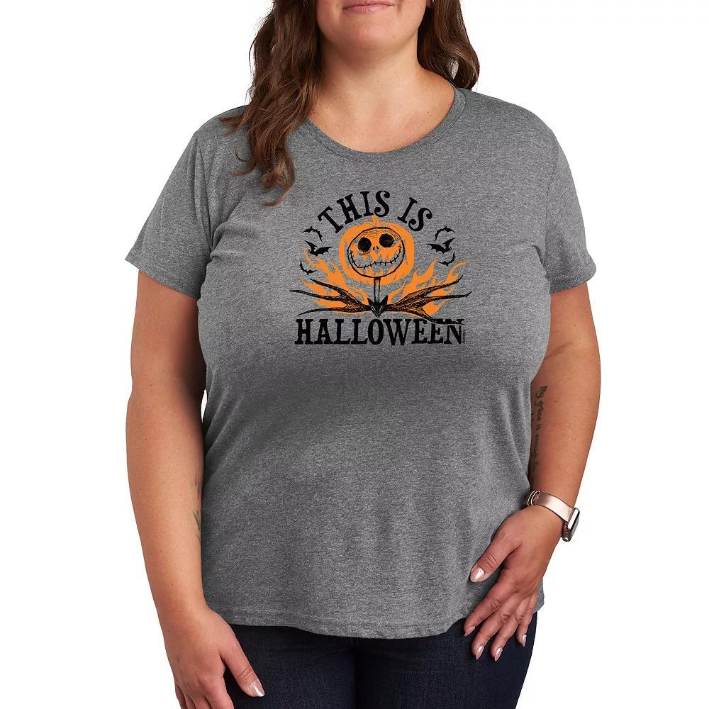 Disney's The Nightmare Before Christmas Jack Skellington Plus Size This is Halloween Graphic Tee, Women's, Size: 3XL, Gray Product Image