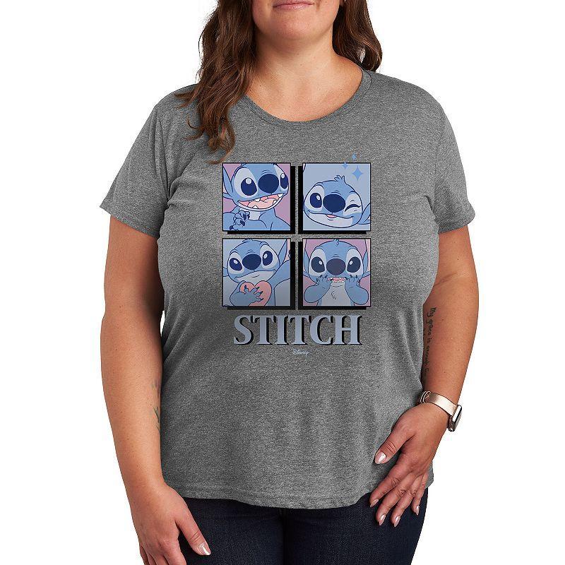 Disney's Lilo & Stitch Plus Grid Graphic Tee, Women's,  Product Image