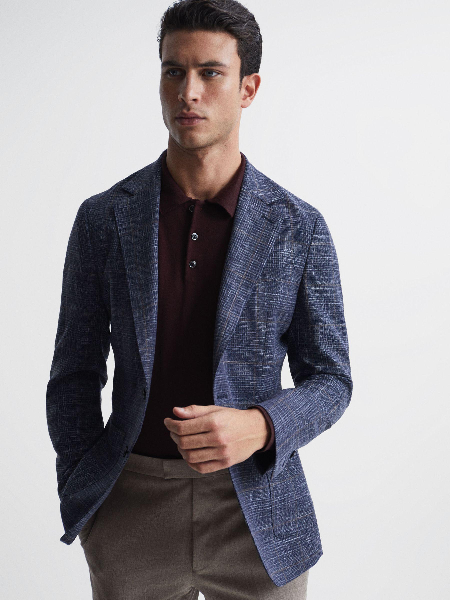 Merino Wool Polo Shirt in Bordeaux Product Image