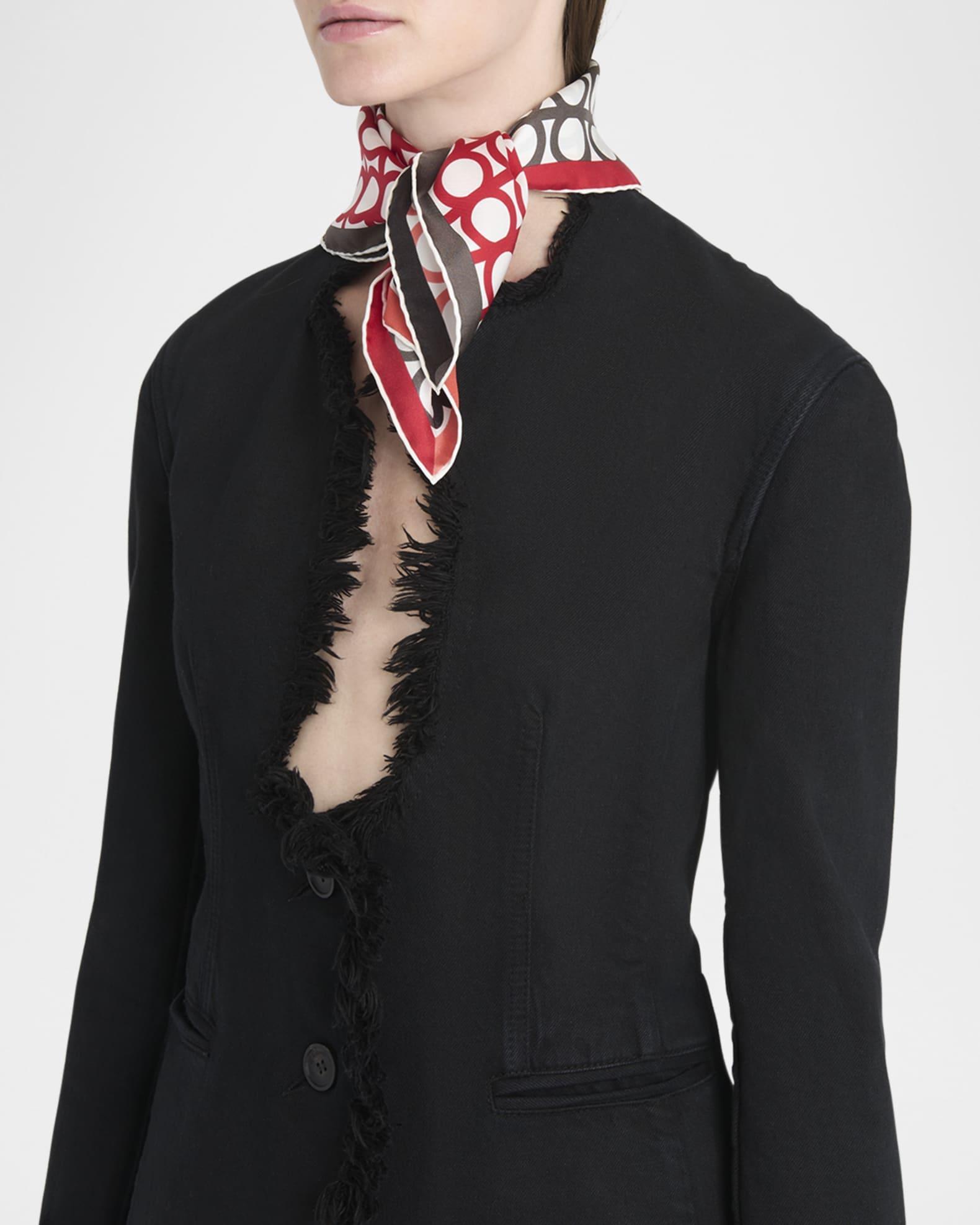 Multicolor Printed Silk Scarf Product Image