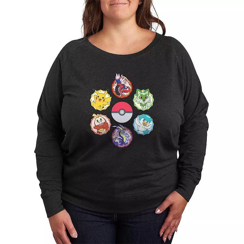 Disney's Mickey Mouse Plus Size Get Merry French Terry Long Sleeve Tee, Women's, Size: 3XL, Grey Blue Product Image